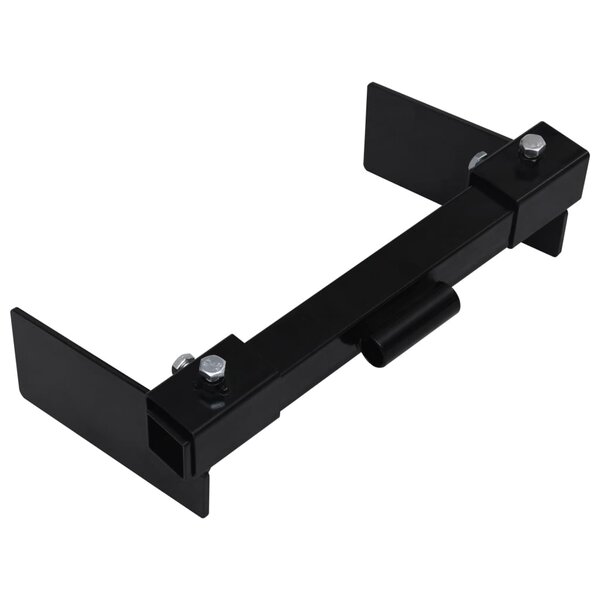 vidaXL Adaptateur de chasse-neige pour tondeuse à gazon Noir