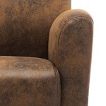 vidaXL Chaise Marron Similicuir daim