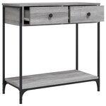 vidaXL Table console sonoma gris 75x34 5x75 cm bois d'ingénierie