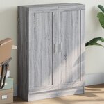 vidaXL Bibliothèque sonoma gris 82 5x30 5x115 cm bois d'ingénierie