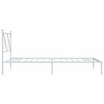 vidaXL Cadre de lit métal avec tête de lit blanc 107x203 cm
