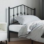 vidaXL Tête de lit métal noir 80 cm