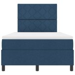 vidaXL Lit box spring avec matelas bleu 120x200 cm Tissu