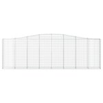 vidaXL Paniers à gabions arqués 5 Pièces 400x30x120/140 cm Fer galvanisé