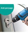 THIRARD - Verrou universel Transit 2 ajustable  double cylindre  bronze  5 clés