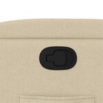 vidaXL Fauteuil inclinable Crème Tissu