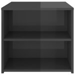 vidaXL Table d'appoint gris brillant 50x50x45 cm bois d'ingénierie