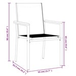 vidaXL Chaises de jardin lot de 6 noir 55x61 5x90cm textilène et acier