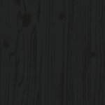vidaXL Cadre de lit Noir Bois massif 90x200 cm
