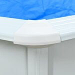 vidaXL Piscine ovale avec parois en acier 610x360x120 cm Blanc