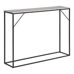 Console 1 étagère aspect pierre cadre noir 110 x 26 x 80 cm