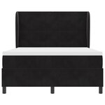 Lit box spring vidaXL avec matelas Noir 160x200 cm Velours
