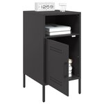 vidaXL Table de chevet noir 36x39x68 cm acier laminé à froid