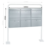 Profirst mail pm 373 Bloc 6 boîtes aux lettres inox