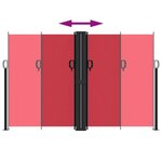 vidaXL Auvent latéral rétractable rouge 160x600 cm
