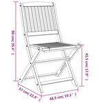 vidaXL Chaises de jardin pliantes lot de 6 48 5x57x90 cm bois d'acacia
