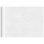 vidaXL Écran de balcon blanc 75x800 cm 100  polyester oxford