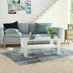 vidaXL Table basse bois d'ingénierie 100x59x42 cm blanc
