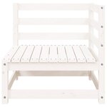 vidaXL Canapé de jardin repose-pieds 2 places blanc bois massif de pin