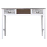 Bureau table poste de travail meuble d'ordinateur informatique étude 110 x 45 x 76 cm bois gris 02_0023821