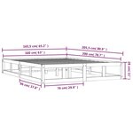 vidaXL Cadre de lit sans matelas noir 160x200 cm bois massif