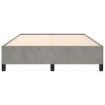 vidaXL Cadre de lit Gris clair 140x190 cm Velours