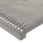 vidaXL Cadre de lit avec tête de lit Gris clair 180x200 cm Velours