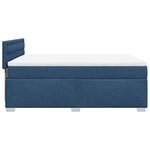 vidaXL Sommier à lattes de lit avec matelas Bleu 140x190 cm Tissu