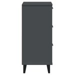 vidaXL Table de chevet VIKEN gris anthracite bois d'ingénierie