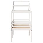 vidaXL Lit haut avec toit blanc 90x190 cm bois de pin massif