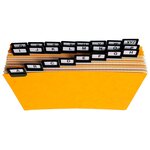 Guide de classement 148 x 210 mm exacompta jaune - jeu de 24