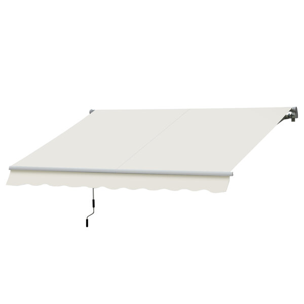 Store banne manuel rétractable aluminium polyester imperméabilisé 3L x 2 5l m crème