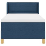 vidaXL Lit à ressort avec matelas bleu 100x200 cm