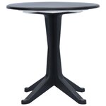 vidaXL Table de jardin Anthracite 70 cm Plastique
