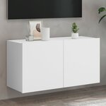 vidaXL Meuble TV mural blanc 80x30x41 cm