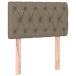 vidaXL Tête de lit à LED Taupe 80x7x78/88 cm Tissu