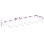 vidaXL Dessus de table à bord vivant 90x40x2 5 cm bois massif manguier