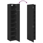vidaXL Armoire de rangement mince noir 40x42 5x225cm bois d'ingénierie
