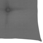 vidaXL Chaise à bascule avec coussin gris Bois de teck solide