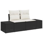 vidaXL Ensemble de canapé de jardin 9 pièces avec coussins poly rattan marron