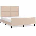 vidaXL Cadre de lit avec tête de lit Cappuccino 140x200 cm Similicuir