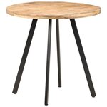 vidaXL Table de salle à manger 80 cm Bois de manguier brut