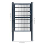 vidaXL Portillon Acier 106x248 cm Anthracite