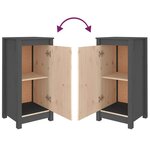vidaXL Buffets 2 Pièces gris 39x35x80 cm bois massif de pin