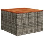 vidaXL Salon de jardin 5 Pièces avec coussins gris résine tressée