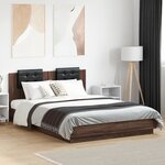 vidaXL Cadre de lit sans matelas chêne marron 120x200 cm