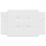 vidaXL Coussin de tête de lit blanc 90 cm similicuir