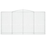 vidaXL Paniers à gabions arqués 15 Pièces 400x50x200/220 cm Fer galvanisé