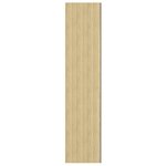 vidaXL Armoire à miroir de salle de bain 60x15x75cm MDF Blanc et chêne