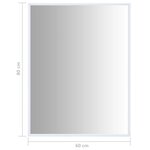 vidaXL Miroir Blanc 80x60 cm
